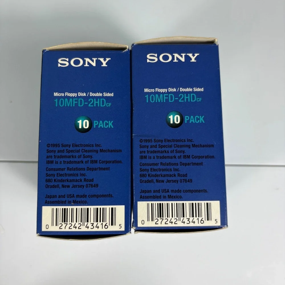 Vintage Sony 3.5 Floppy Disks Lot‎ IBM Formatted DS HD New Old Stock